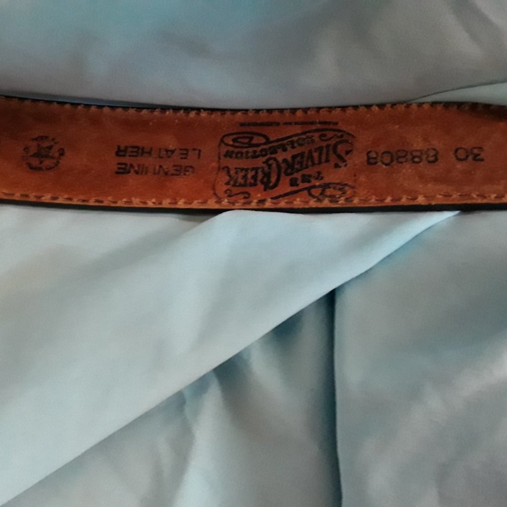 Silver Creek Leather Embossed Brown Belt 30 - Picture 8 of 8